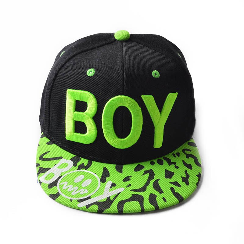 Lente zomer baby jongen hoed kinderen kinderen baseball pet jongen letter baby hoed buiten strand sport zonnehoeden hiphop snapback petten: Groene jongen 2