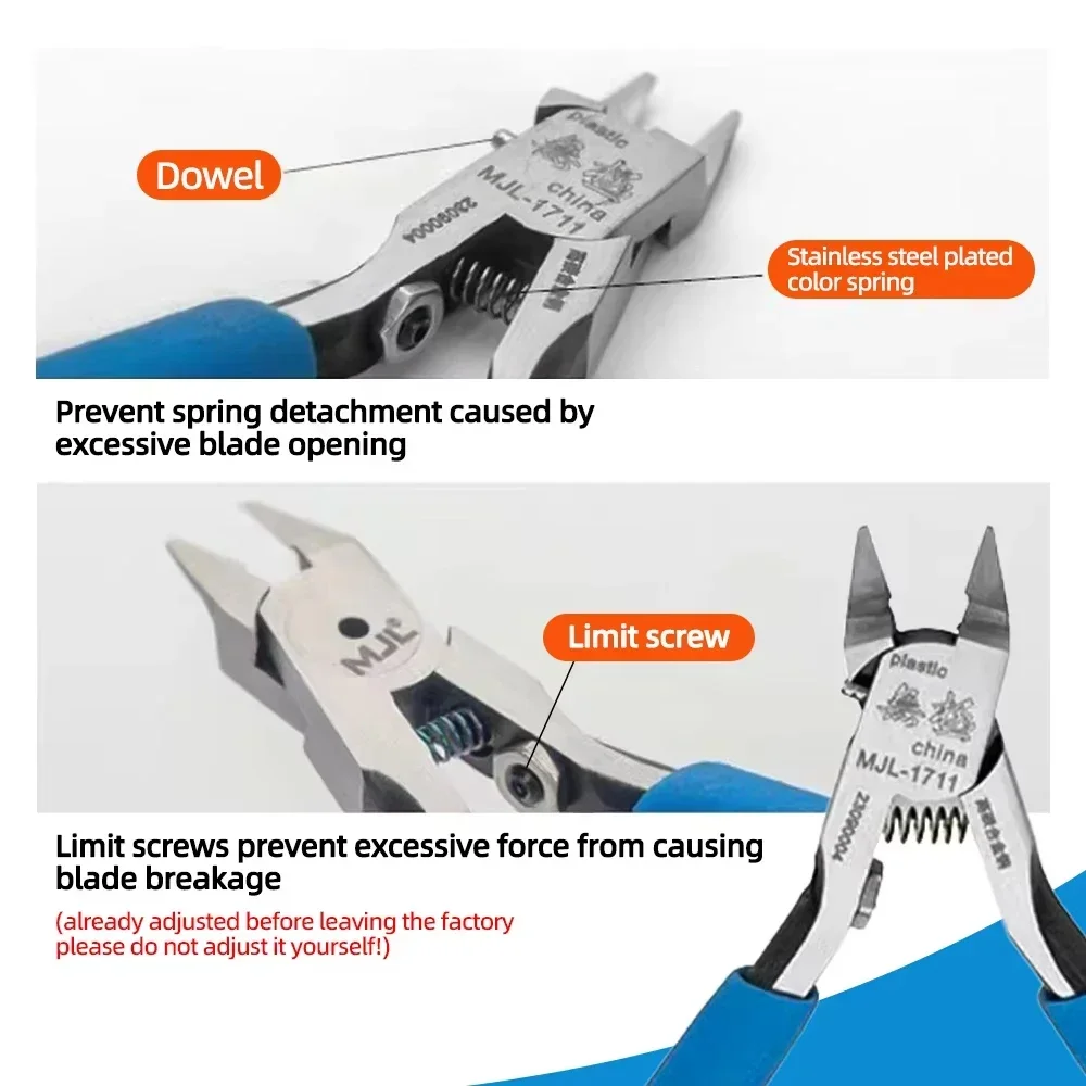 MJL M-1711 Ultra Thin Single Edged Nippers for Gundam Plastic Model Building Repairs and Fixes Ideal for Beginners