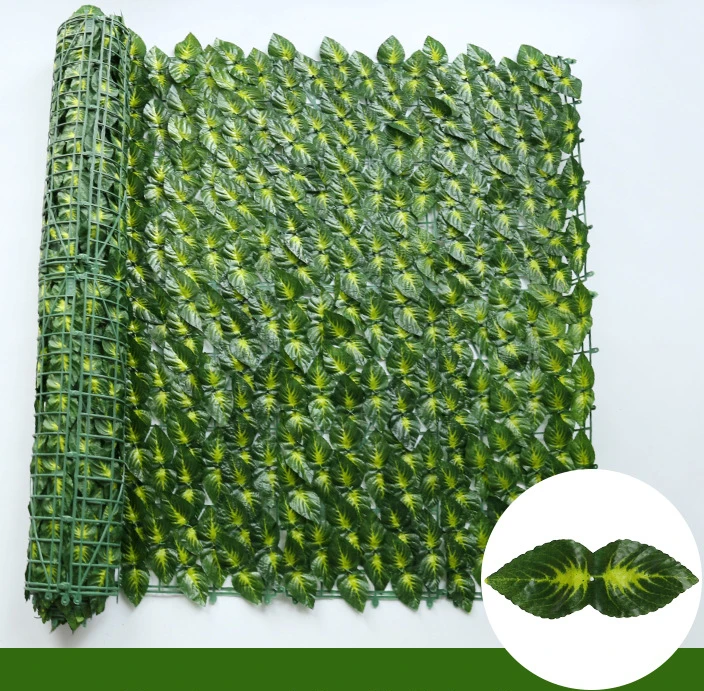 Artificial Leaf Fence Hedge Wall Outdoor Garden Fence Decoration Privacy Screen Protect Ivy Fence Vertical Courtyard Hedge FENC: L / light yellow