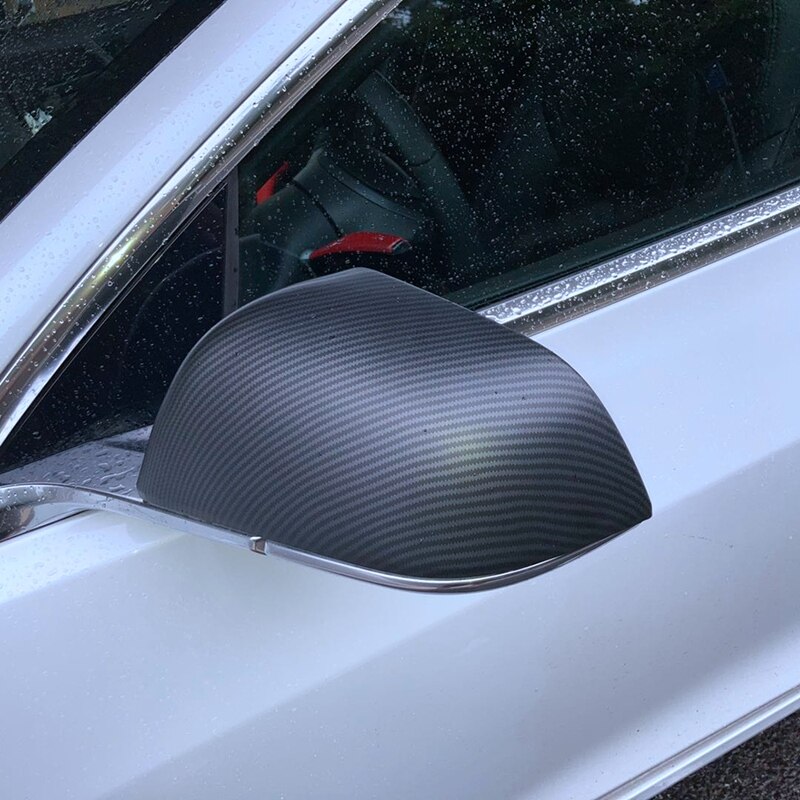 Matte Carbon Fiber Rearview Mirrors Guard Covers Caps Side Mirror Protector for Tesla Model 3 Exterior Modification