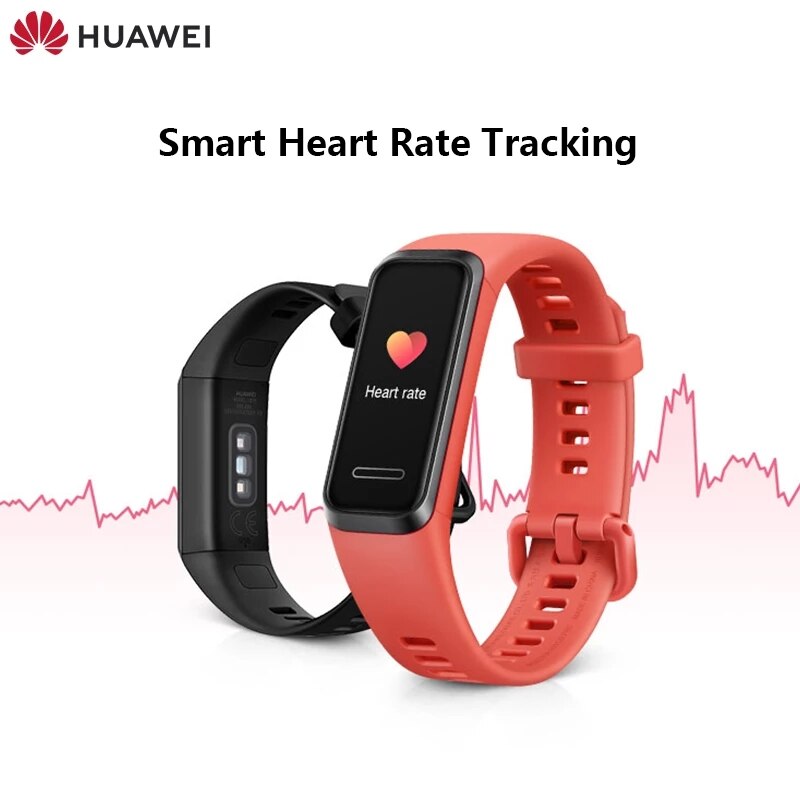 Original Huawei Band 4 Smart Band Bracelet Heart Rate Sleep Monitor USB plug Charge 5ATM Waterproof Smart Watch Long Standby