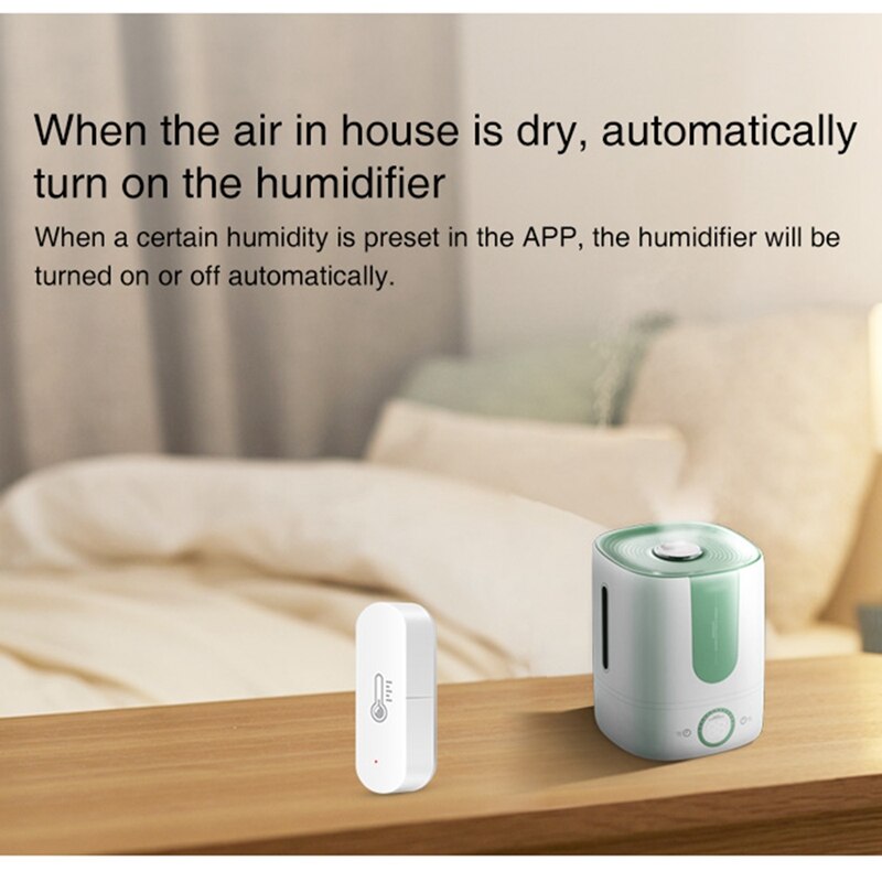 Tuya Zigbee Temperature and Humidity Sensor Smart Home Detector Smart Linkage Support Alexa Google Assistant