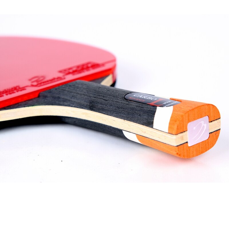 Brand Carbon Fiber Table Tennis Racket Assembled Pimples In Rubber Flared Handle CS Penhold Ping Pong Bat