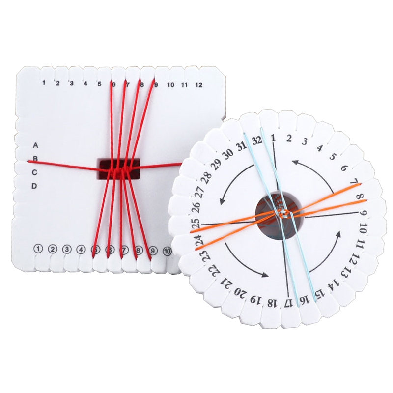 Fopytu Lot De 4 Disques De Tressage Kumihimo Rond Et Carré - Plaques En Mousse Pour Bracelets, Perles Et Loisirs Créatifs