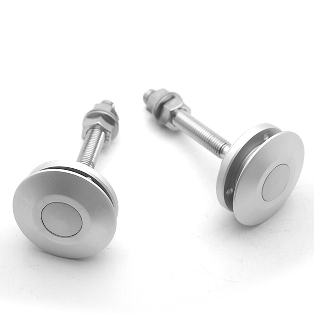 Pin de bonete de liberación rápida de aluminio Universal, 2 uds., botón de bloqueo de pasadores, Clip, motor de cierre rápido para coche
