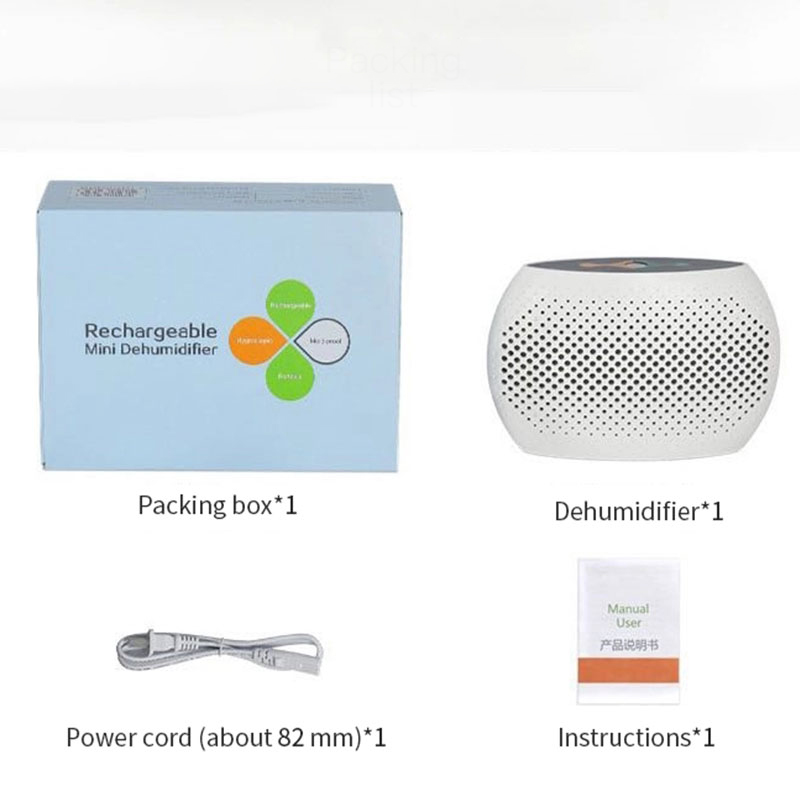 Luftentfeuchter für zu Hause, tragbarer wiederaufladbarer Luftentfeuchter, kabelloser, erneuerbarer Lufttrockner, der Feuchtigkeit absorbiert, tragbarer Luftentfeuchter