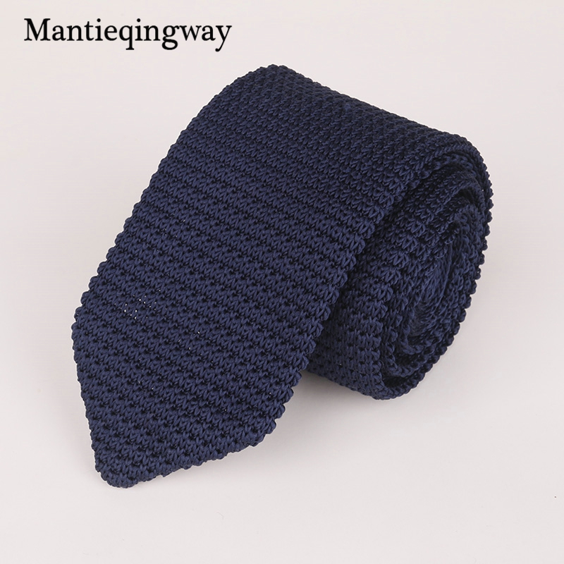 6 Cm Knit Gebreide Ties Voor Mens Pak Stropdas Effen Kleur Skinny Mannen Geweven Gravatas Slim Sjaaldassen Hals tie