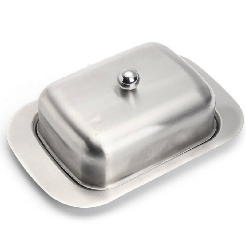 Stainless steel butter and margarine tubs butter dish snack box restaurant disc cheese box crisper insulation plate