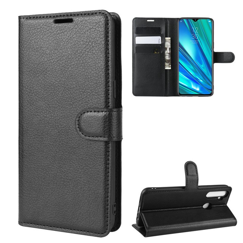 Voor Oppo Realme 5 Pro RMX1971 Flip Leather Case cover voor Realme 5 RMX1911 voor Realme Q Telefoon Cover Wallet case met Standaard