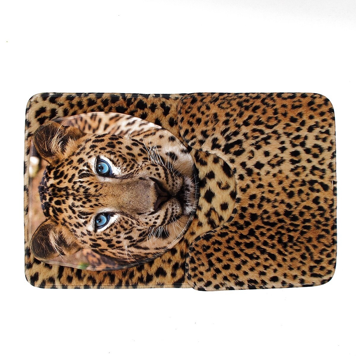 3 delar set leopardtryckt halkfritt badrum toalett piedestal matta golvmatta toalett lock lock vattentät golvmatta badrumsinredning