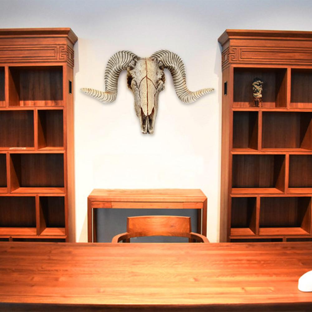 Ged horn kranium væg hængende dyr hoved skulptur stue hængende ornamenter retro harpiks håndværk