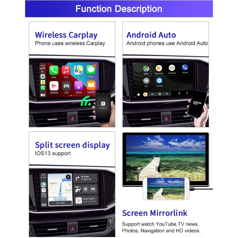 Universal Smart Carpaly Dongle Voor Auto Multimedia Speler Mirrorlink Usb Adapter Voor Telefoon Auto Externe Aansluiting Adapter