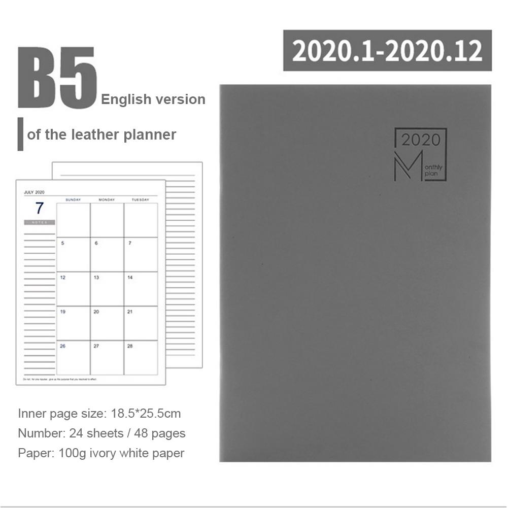 Daily Planner 24 Sheets Time Memo Notebook Organizer Agenda Planning Diary Leather Notebook School Office Stationary