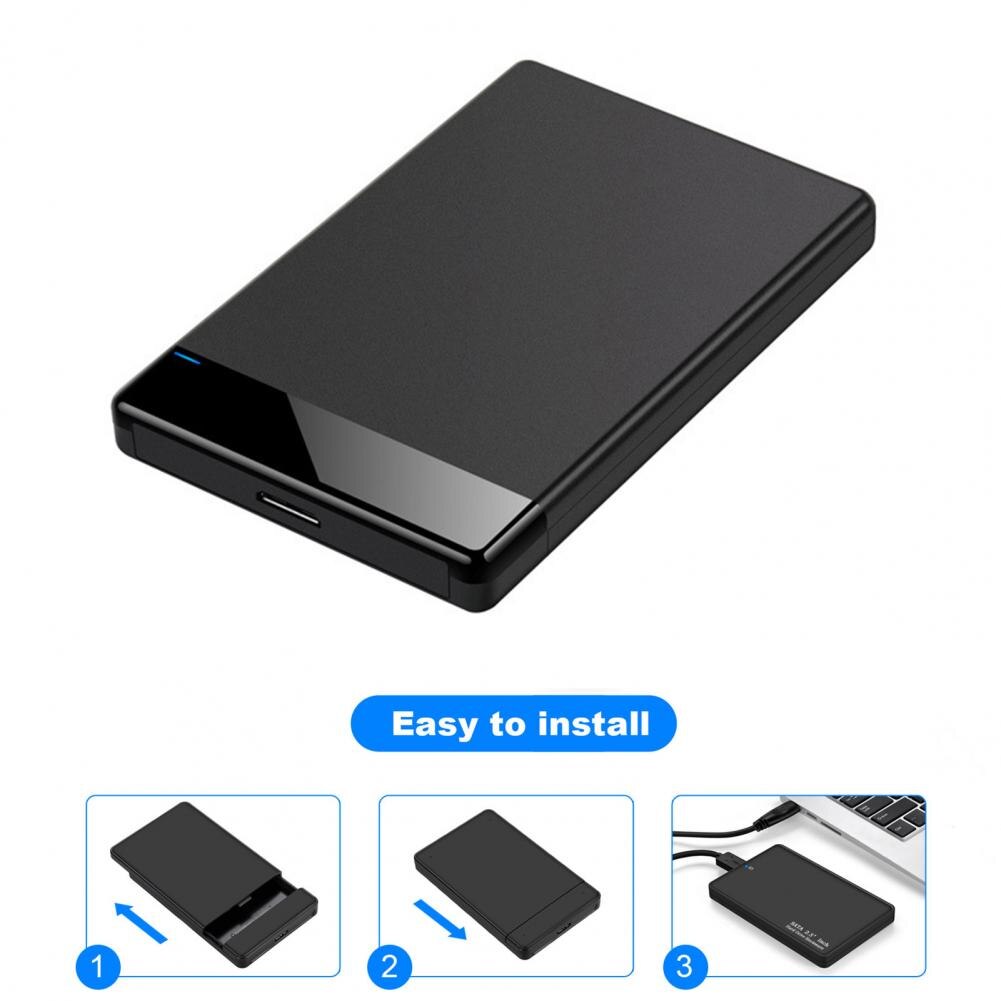 2.5Inch Usb 3.0 5Gbps 6Tb Grote Geheugen Harde Schijf Case Externe Hdd Behuizing Harde Schijf Doos Abs voor Windows 98SE/2000/Me/Xp