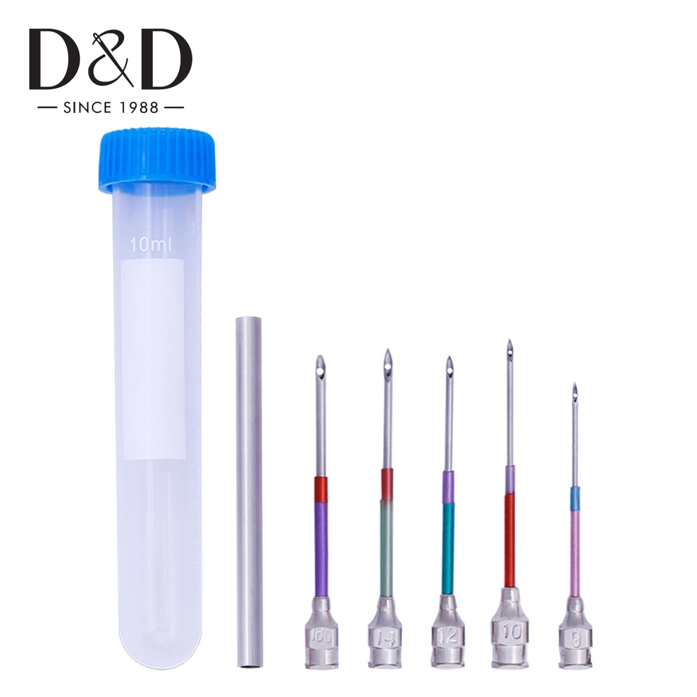 5Pcs Embroidery Stitching Punch Needle Cross Stitch Tools Crochet Knitting Needle Punch Needle Sets with Bottle DIY Sewing Tools