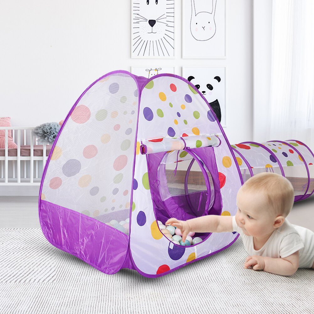 3 Stks/set Opvouwbare Play Tent Milieubescherming En Niet-vervagende Baby Kinderen Speelgoed Bal Zwembad Pit Kruipen Tunnel Huis