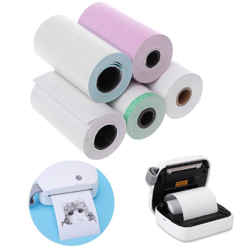 Fotopapier Mini Printable Sticker Roll Thermische Printers Duidelijke Afdrukken Smudge-Proof Draagbare 090F