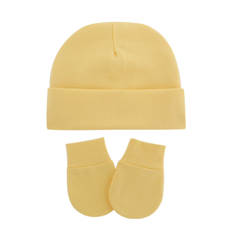 Newborn Winter Hat Gloves Set Boy Girl Warm Cotton Kids Beanies Stuff Children Accessories Baby Bonnet Babies Photography Props: E219593