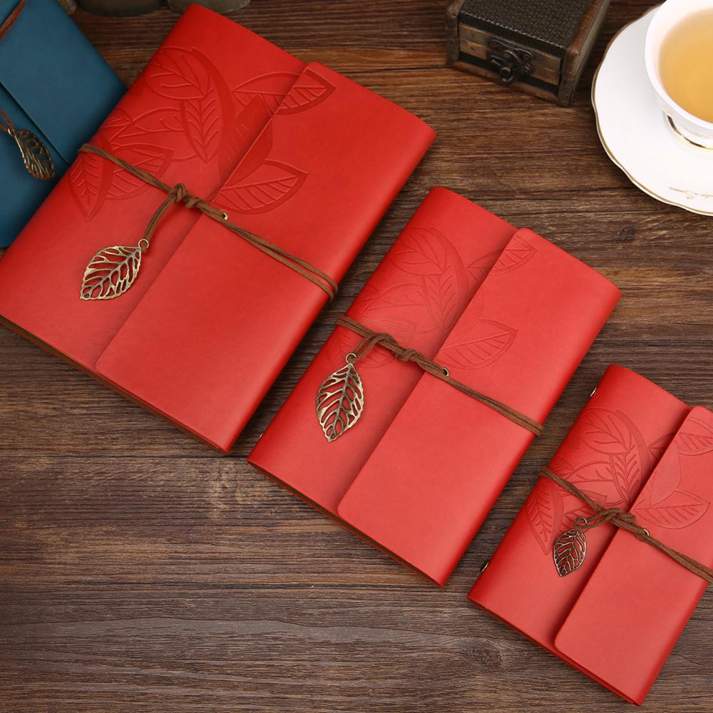 1Pc 80 Sheets Leaf Diary Journal Blank Notebook School Stationery