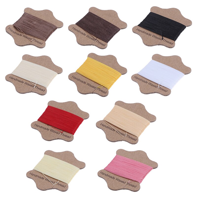 - 20/Roll DIY Handmade Flat Waxed Sew Wax Line Thread Cord Hand Stitching For Leather Sewing Thread Sewing Craft Tool