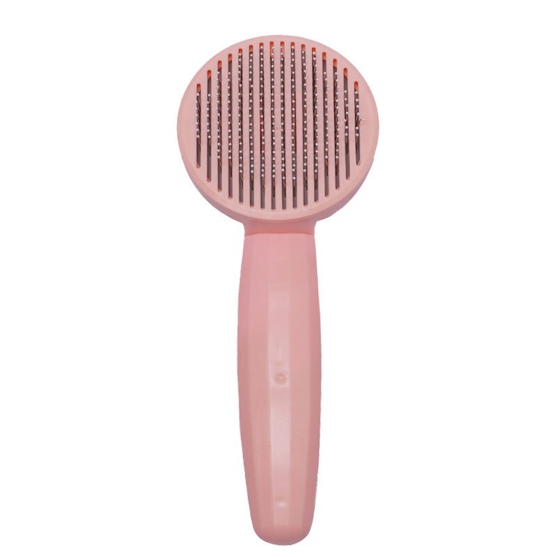 Huisdier Kat Borstel Katten Kam Haar Verwijdert Hond Kammen Katten Grooming Tool Zelfreinigende Slicker Borstel Voor Honden Pet levert: Pink