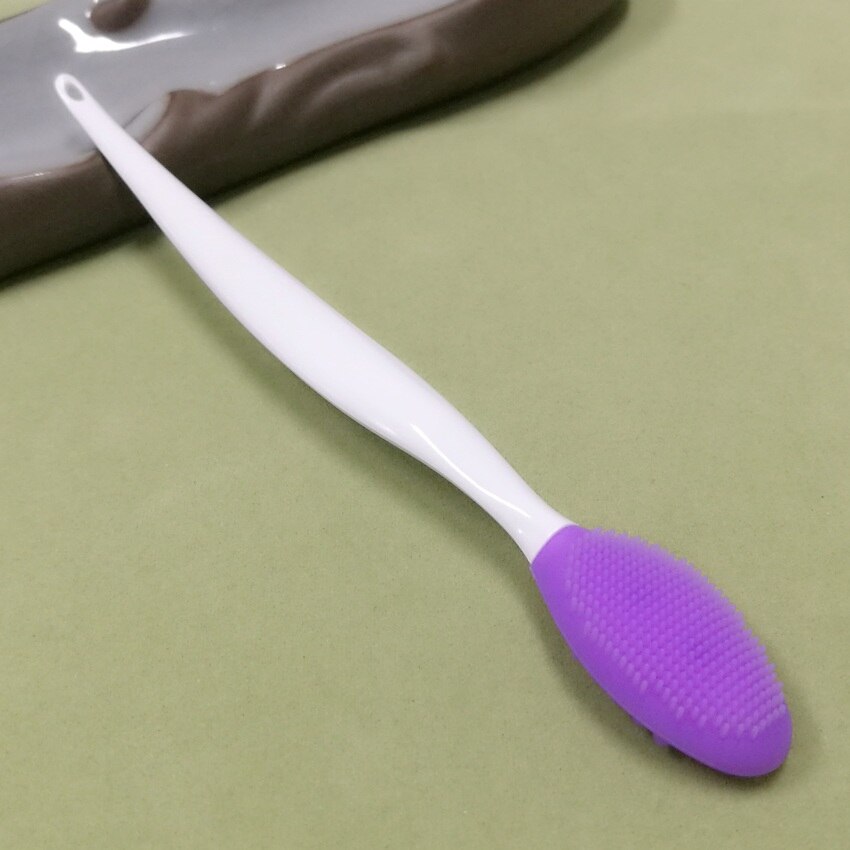 Cepillos de limpieza de silicona Facial, herramienta de limpieza Facial, poros y espinillas exfoliante, eliminación de brocha para la nariz: Morado
