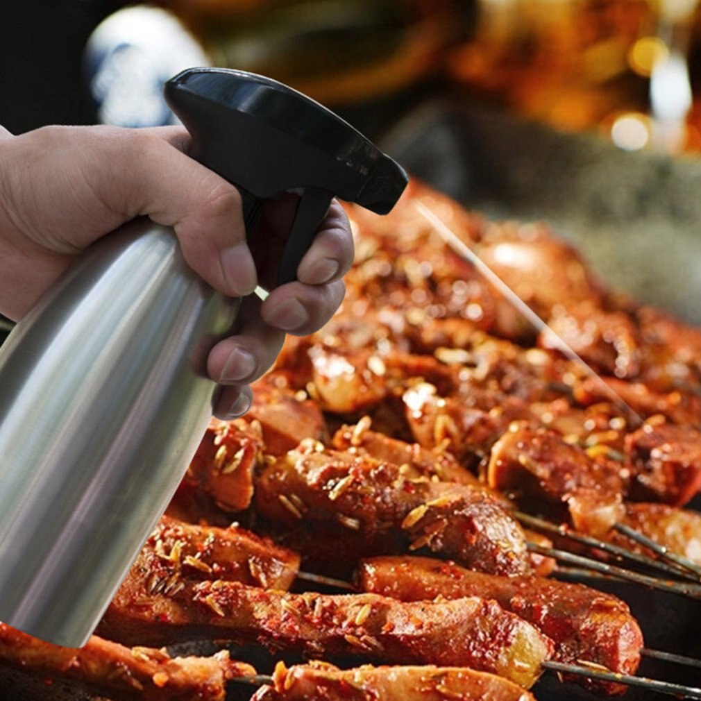 Rustfrit stål olie spray flaske oiler sprayer pot grill madlavning værktøj kan kogegryde køkkenværktøj