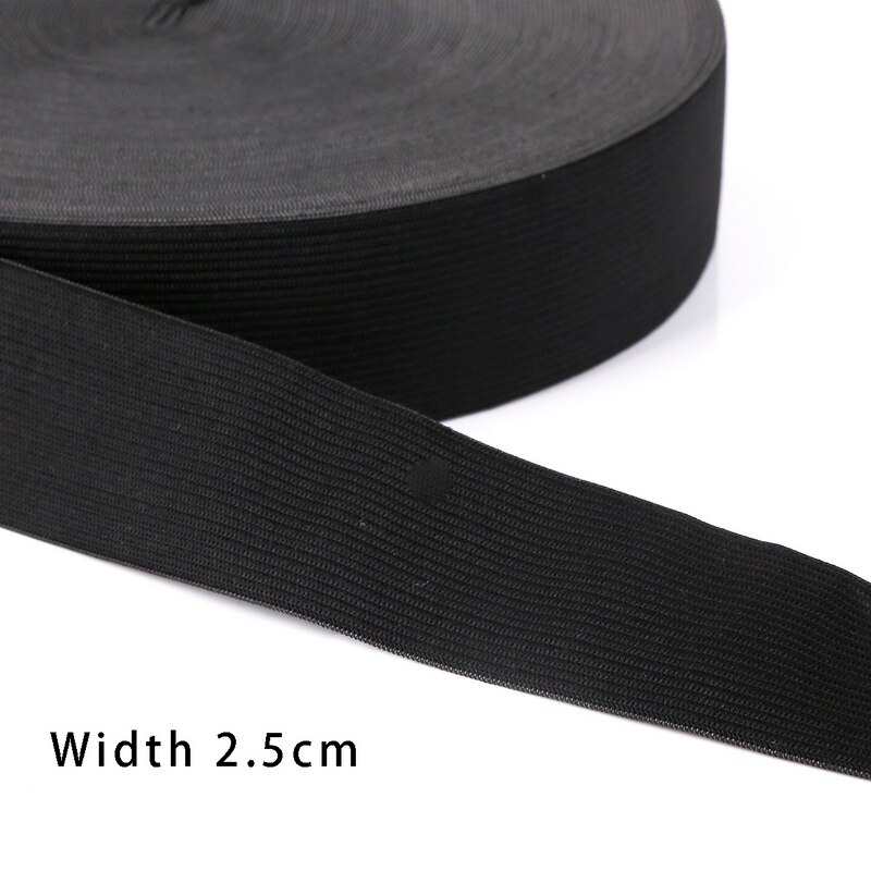 1 Cm/1.2 Cm/1.5 Cm/2 Cm/2.5 Cm Nylon Tape Making Diy Craft naaien Rugzak Strapping Schort Bunting Riem Riem Knapzak: 2.5cm  Black