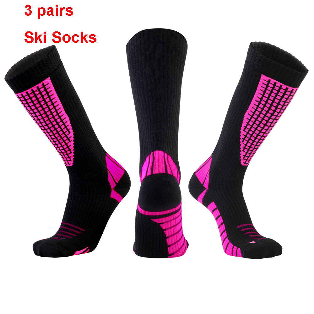 5 pares de calcetines térmicos impermeables largos y cálidos para esquí espesos para deportes de invierno, transpirables, esquí, snowboard, 24 estilos: B3(3 Pairs) / L / XL