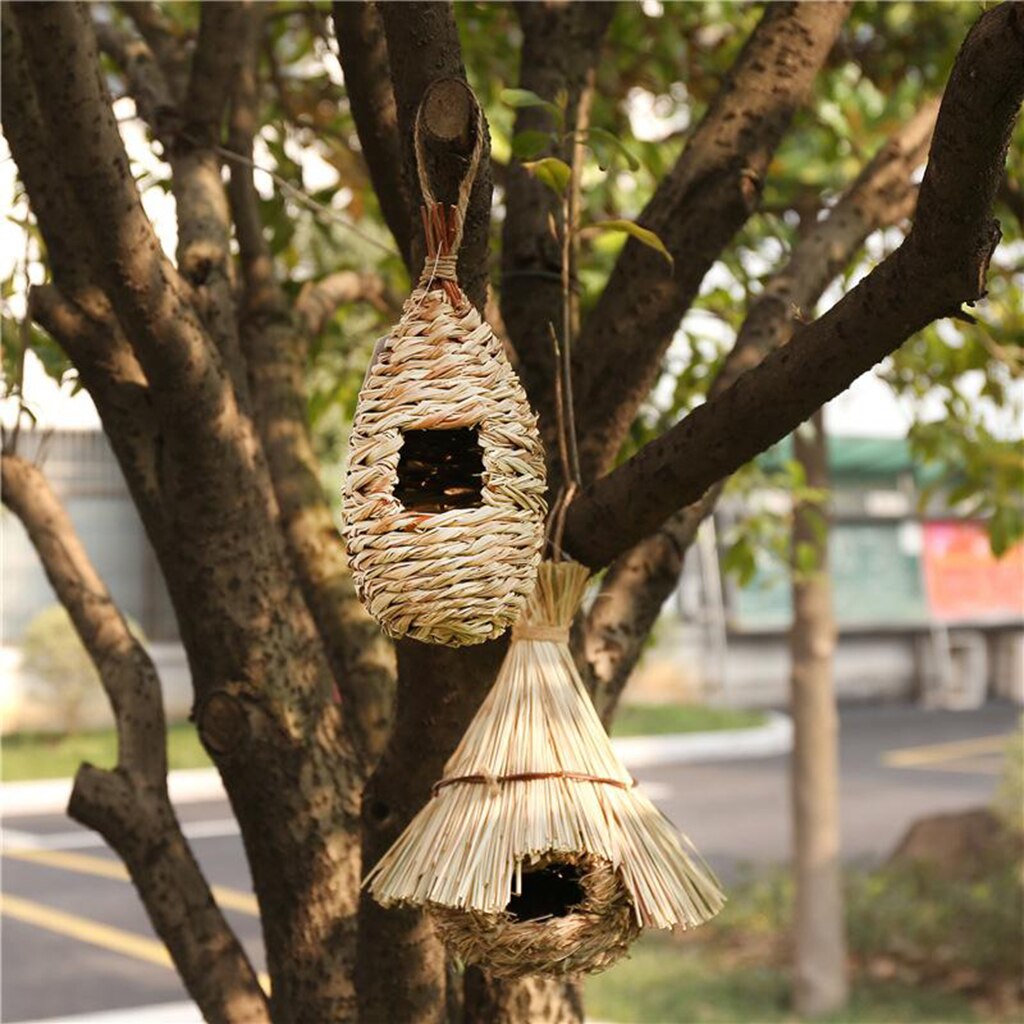 Hummingbird Nesting House Hand Woven Nest Birdhouses Outside Garden Decor