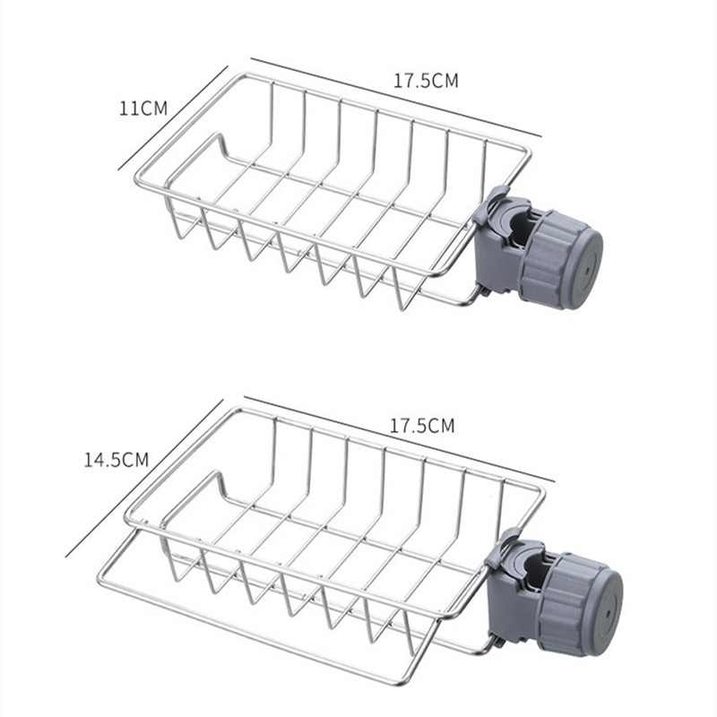 Cozinha Aço Inoxidável Sink Drain Rack Sponge Storage Faucet Holder Soap Drainer Toalheiro Prateleira Organizador Acessórios de cozinha