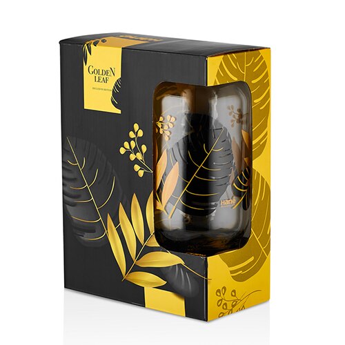 Gold Leaf Patterned Jar Set