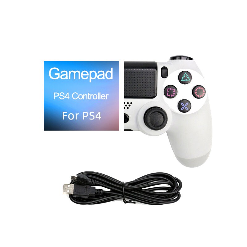 Mando inalámbrico con vibración para PS4, con Bluetooth Android, Detroit: White