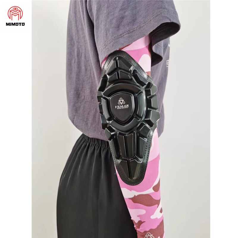 1 par de coderas rosas de moto para mujer, protección solar de seda de hielo, bicicleta MTB DH, deporte de ciclismo al aire libre, Codera, protector de brazo