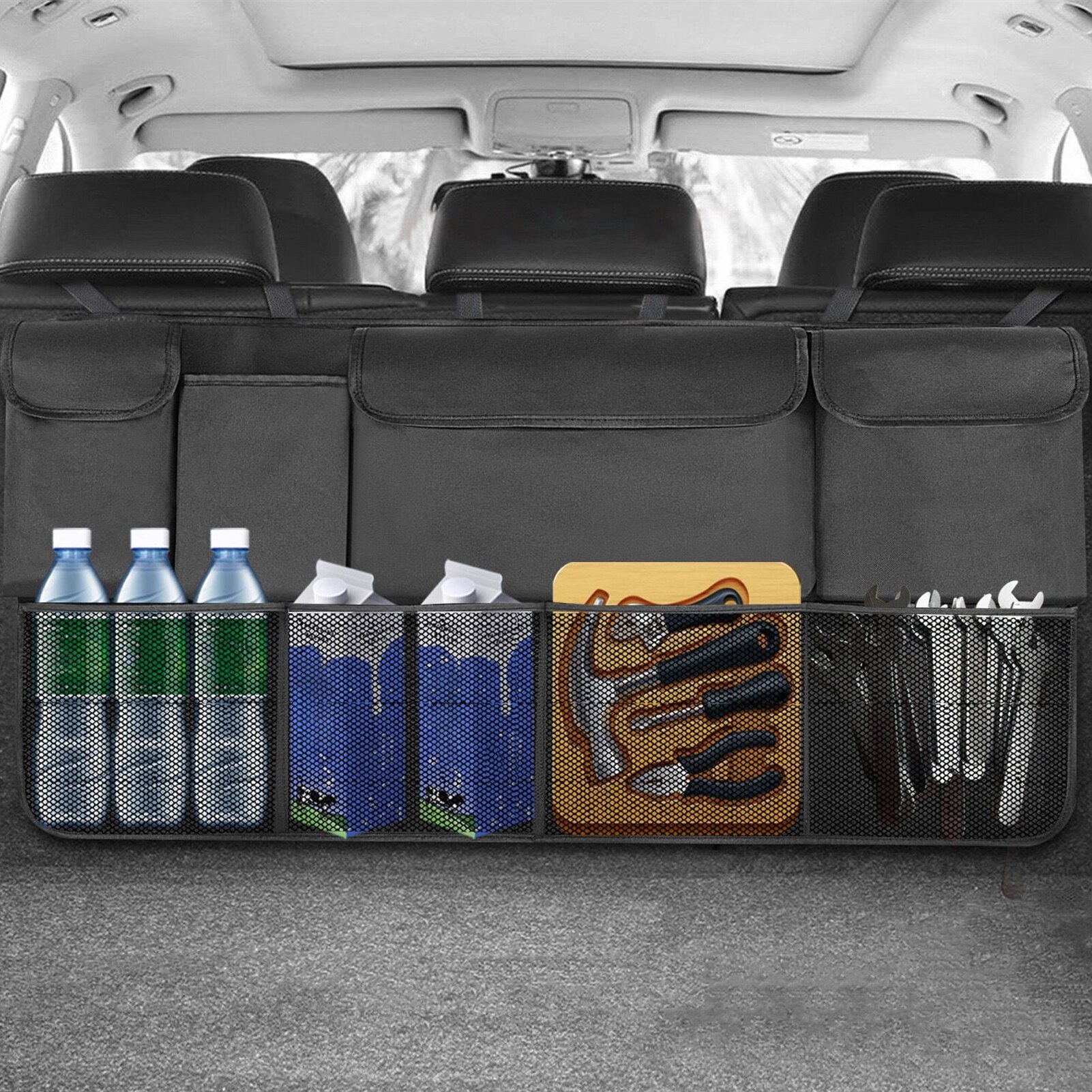 Kofferbak Organizer Seat Terug Opknoping Organizer Auto Achterbank Netjes Opbergtas Grote Capaciteit Voor Sedan Wagon Minivan Mpv Suv