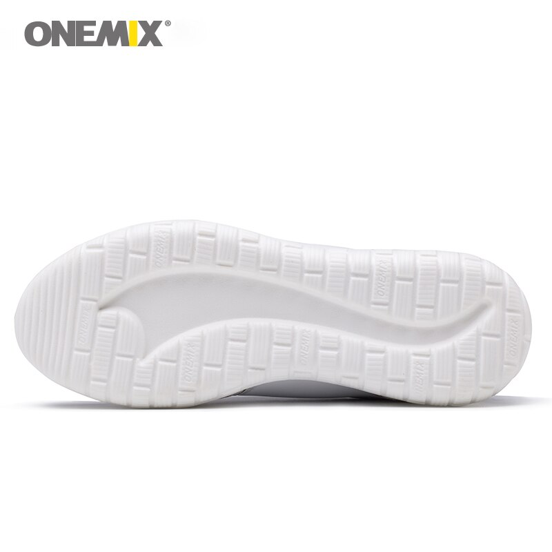 Onemix Women's Running Shoes Breathable Mesh Sports White Sneaker Lightweight Cushioning DMX Sneakers for Walking Shoes