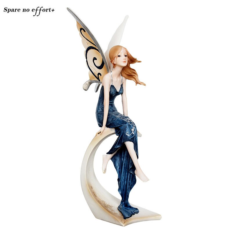 Kreatywne śliczne dziewczyny żywica elf ozdobne anioły wyposażenie domu dekoracja rzemiosło bar biurko wróżka statua figurki wystrój