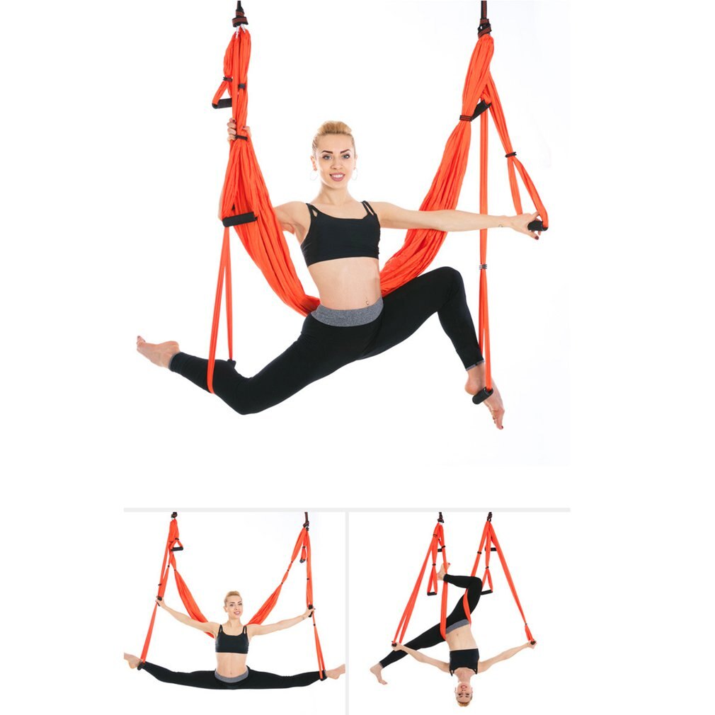 6 Handgrepen Anti-Zwaartekracht Antenne Yoga Plafond Hangmat Vliegende Swing Trapeze Yoga Inversie Apparaat Home Gym Opknoping Riem: Default Title