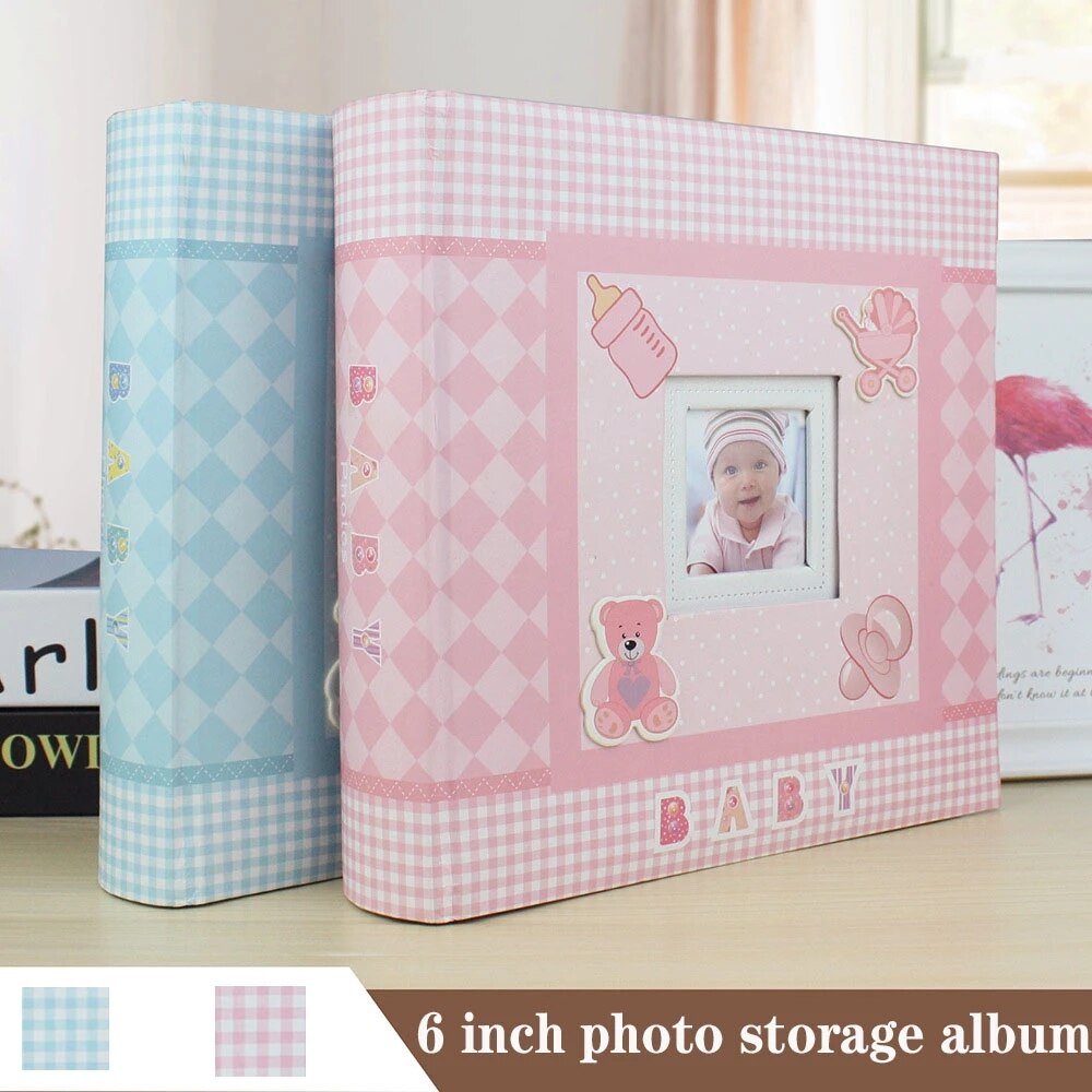 Baby tillväxt minnesalbum dagis examen vykort förvaring födelsedag 6- tum fotoalbum 200 ark