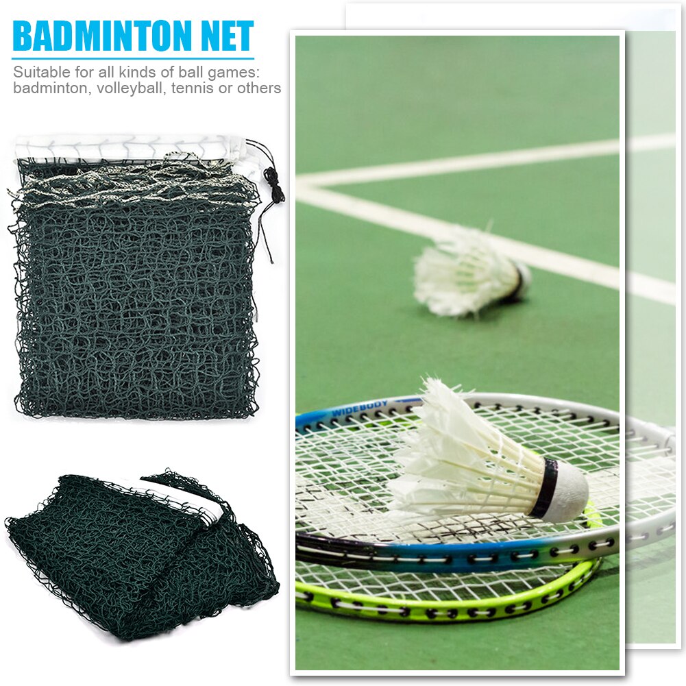 6.1 x 0.75m standard badminton net bærbar hurtigstart volleyball tennisnet udendørs sports træning standard tennisnet