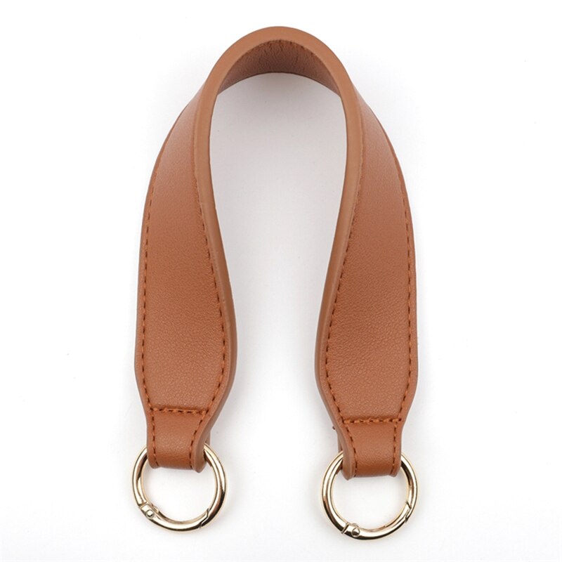 PU Leather Strap Detachable Spring Clasp Replacement for Handmade Beach Bag Bucket Handbags Top Handle Bags and: Brown