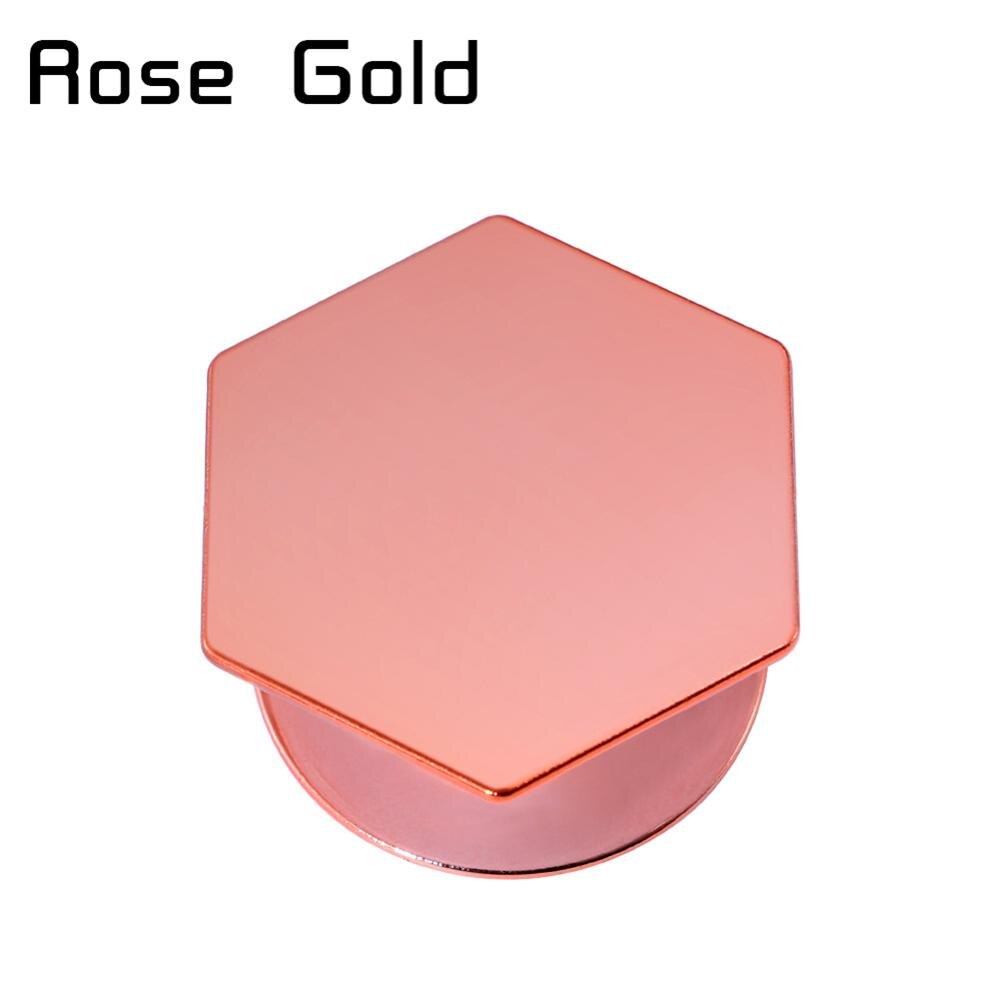 Anneau de Support universel hexagonal en plastique pour iPhone X, anneau d'extension pour téléphone portable de voiture: Rose Gold