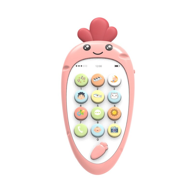 Speelgoed Mobiele Telefoon Zachte Plastic Vroege Onderwijs Puzzel Tweetalige Baby Veiligheid Kan Bijten Multifunctionele