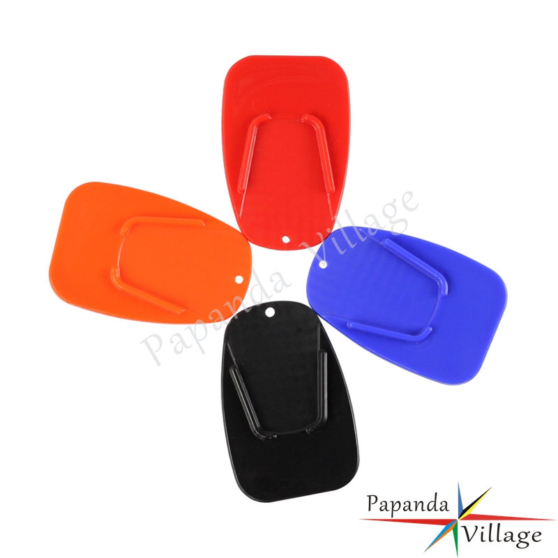 PapandaBlack Rood Blauw Oranje Dirt Fiets Motorfiets Plastic Kickstand Side Stand Plaat Pad Base voor Yamaha Honda Suzuki