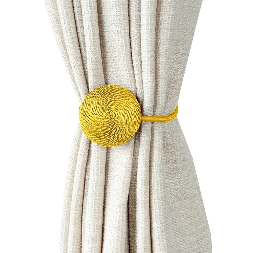Vorhang-Raffhalter-Magnet, moderner, schlichter Stil, Clip Profi Tende, drapierte Krawatten, Rückseite, Webseil-Rückseite für Fenstervorhang-Halfter: Gelb
