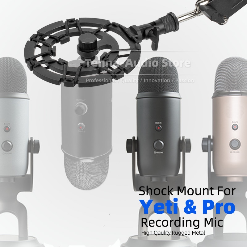 Support araignée pour micro, résistant aux vibrations, pour Yeti bleu et Pro