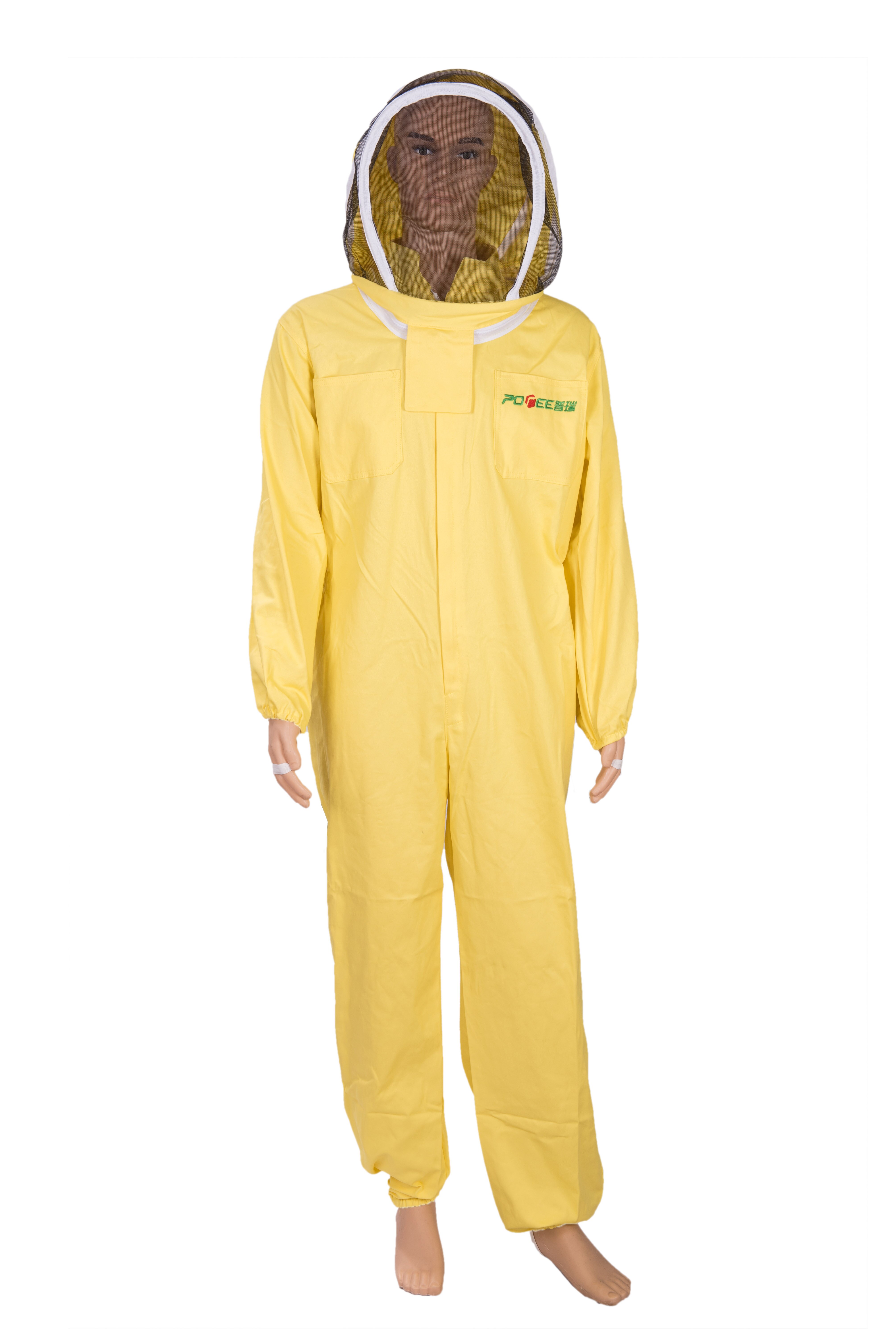 1 set beekeeping suit for bee keeper equipment yellow allcutton protective breathable beehive Anti bee