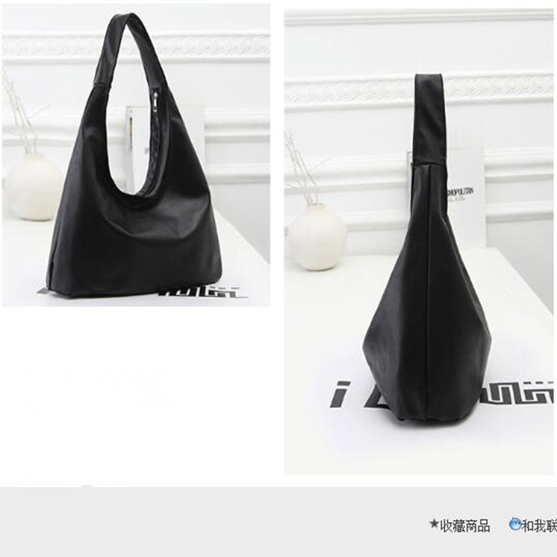 Women Girls Messenger Bags Black Soft PU Leather Hangbag Women Shoulder Bag Satchel Crossbody Tote Handbag Purse