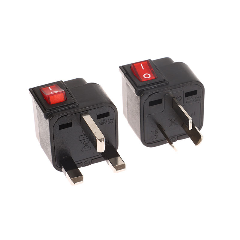 Universele Amerikaanse VS Europese UK EU AU Reizen Stekker Adapter 10A/13A 250 V Stopcontact Met aan/uit Schakelaar