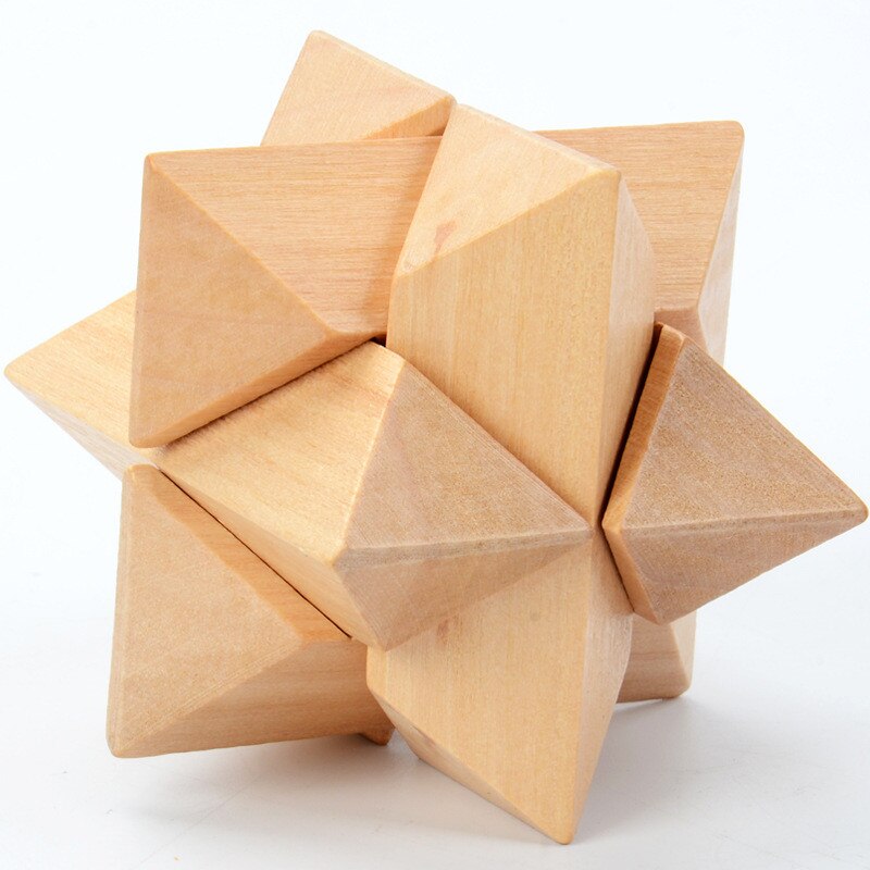 Juguete educativo tradicional chino Kong Ming Luban Lock, rompecabezas de madera 3D único, Cubo de madera intelectual clásico, divertido: 2
